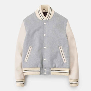 Blouson Bomber Universitaire en Cuir Hiver 2026 avec Broderie Chenille et Lettres en Laine – Style Baseball Varsity - Product Image 6