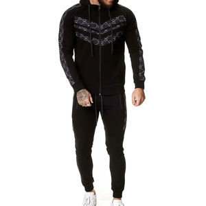 Premium Quality <b>Men</b> Tracksuits Streetwear 100% Cotton Tracksuit Customized Logo Running Outdoor Jogging Set Lightweight - Product Image 3