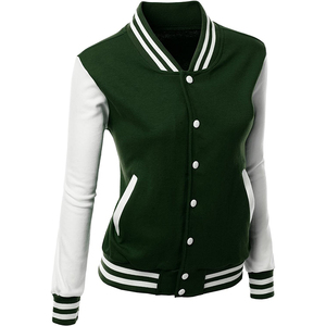 OEM Custom College Baseball Team Vintage Varsity <b>Jacket</b> for Women - Product Image 1