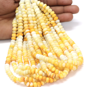 ลูกปัดโอปอลสีส้มมารีโกลด์ทรงรอนเดล: คุณภาพ AAA, 6-9 มม., 15 นิ้ว - Product Image 6