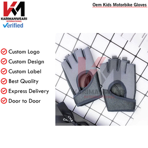 Gants de vélo pour enfants, demi-doigts, antidérapants, respirants, sans doigts, gants de sport, salle de sport, entraînement, vélo, activités estivales - Product Image 4