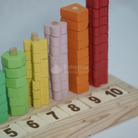 Empileur de forme de comptage en bois de jouet Montessori amusant et éducatif pour l'apprentissage précoce