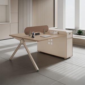Modern Luxury Modular Wooden Office Workstation Set High Quality Extendable Open Space Staff Computer <b>Desk</b> Commercial Office Fur - Product Image 5