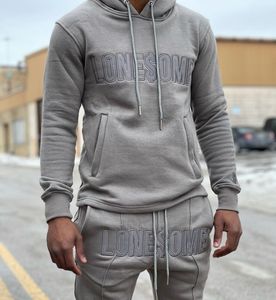 Survêtement léger pour homme adulte, 100 % coton, séchage rapide, manches longues, taille élastique, broderie au niveau des genoux, faible MOQ - Product Image 3