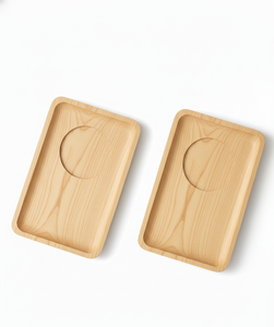 Plateau de service en bois massif écologique de qualité supérieure pour le thé, le café, les collations, plateau rectangulaire fait à la main, taille personnalisée disponible pour la maison - Product Image 1