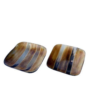 Bandeja Rectangular de Cuerno Natural Negro Marrón Personalizada para Servir y Almacenar en Campamentos, Hecha a Mano y Ecológica - Product Image 3