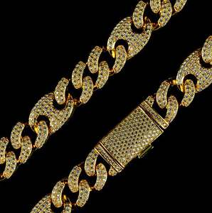 PULSERA CUBANA MARINER DIAMANTE 15MM/19MM EN ORO AMARILLO - Product Image 3
