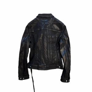 Veste en denim tricotée imperméable pour homme, élégante et confortable, doublure en coton, écologique, durable, style bomber, tenue de tous les jours - Product Image 5