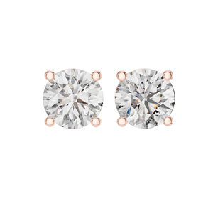 Pendientes de Diamantes Cultivados en Laboratorio de 4 Quilates, Claridad VVS-VS EF, Oro de 18 Quilates, 14 Quilates, 10 Quilates y Plata 925, Oro Rosa, Amarillo, Blanco - Product Image 2