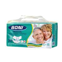 Pañales Desechables para Adultos Boni, Talla Grande, 7 Piezas, Alta Calidad, Uso Médico para Pacientes, Prevención de Fugas 3D, Certificación ISO, Pulpa de Madera