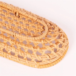 Vente chaude 2023 rotin tissé rond panier de rangement plateau fabriqué à la main fruits pain noix bonbons fabriqués au Vietnam - Product Image 5