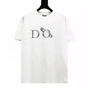 Venta al por mayor 100% algodón camisetas de los hombres de color sólido personalizado de punto 260g transpirable ecológico verano Casual diseño último - Product Image 6