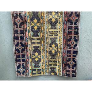 Tapis vintage 2,9x4,6 pi (87x141 cm), tapis turc rouge patchwork - Product Image 2