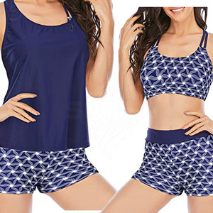 Conjunto de Traje de Baño de Dos Piezas con Top sin Tirantes y Logotipo Frontal, de Secado Rápido y Ecológico para Mujer - Product Image 3