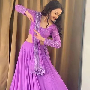JF 400 estilo indio Faux Georgette Lehenga Choli venta al por mayor en línea FAUX GEORGETTE venta al por mayor estilo indio LAHEGA CHOLI - Product Image 3