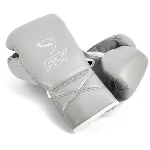 Gants de boxe en cuir argenté personnalisés professionnels neufs OEM avec évacuation de l'humidité et fermeture à scratch - Gants d'entraînement de combat - Product Image 1
