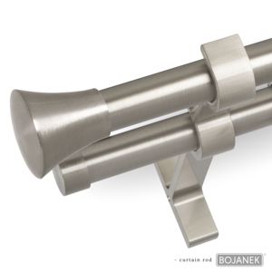 BOJANEK Double Curtain Rod 19 + 19 mm Carbon Steel Traditional Different Lengths Different Finials Colors Easy Customization - Product Image 3