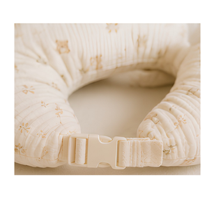 Coussin d'allaitement ergonomique Fronte Home 100% coton mousseline, forme en C réglable, soutien pour l'allaitement et le corps - Product Image 1