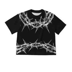 Camiseta de punto extragrande personalizada al por mayor 2026 para hombre, de alta calidad, transpirable, 100% algodón, antiarrugas, manga corta - Product Image 1