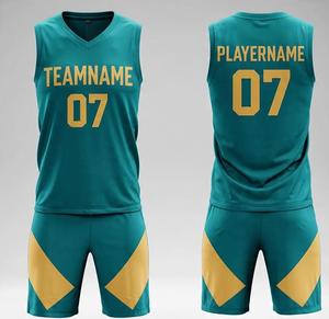 Ensemble de maillots de basket-ball personnalisables en gros, 100% polyester, haut sans manches, respirant, séchage rapide, pour hommes - Product Image 5