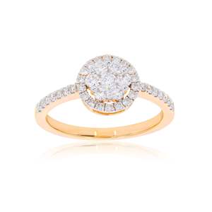 Anillo de Compromiso con Halo de Diamantes Redondos Lovebright - Product Image 3