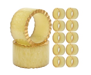 New Arrival Resin Napkin Ring For Dining <b>Table</b> <b>Decor</b> Modern Glossy Finish Reusable Durable Wedding <b>Party</b> Accessories - Product Image 1