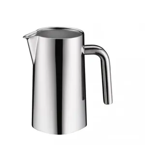 不锈钢咖啡壶壶带手柄新型金属奶壶咖啡和茶银牛奶和家庭酒店咖啡壶壶