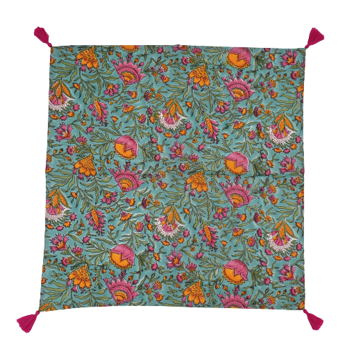 สีฟ้าสีเขียวตุรกีและสีเหลืองทอง