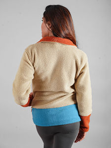 Chaqueta de Invierno para Mujer, Forrada de Lana, con Bordado, Polar, 100% Poliéster, Transpirable, Reversible, Ecológica, de Secado Rápido - Product Image 5