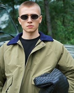 Men's Breathable <b>Quilted</b> <b>Jacket</b> Solid <b>Pattern</b> Contrast Collar Regular Fit Casual Style 100% Nylon Custom Size Autumn Routine - Product Image 2