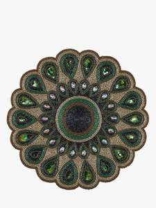 Bohemian Handmade Kitchen Table Decor Table Coasters Mats Set Beaded Round <b>Placemats</b> Office Coffee Dining Party Custom Outdoor - Product Image 4