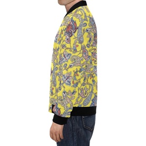 Vente chaude Satin Sublimation Bomber Veste À Manches Longues Unisexe 100% Polyester Bomber Veste Baseball Veste D'hiver - Product Image 3