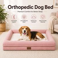 Sofá cama ortopédico moderno de lujo para perros, espuma viscoelástica de felpa con funda lavable extraíble para perros pequeños y gatos