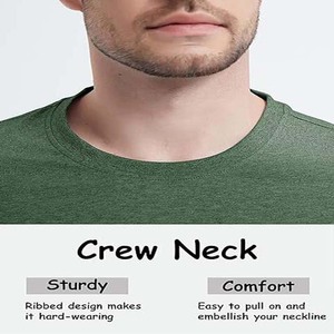 Camisetas verdes lisas para hombre, Camiseta de algodón 100%, diseño de logotipo personalizado, ropa de manga corta para hombre, camisetas transpirables de verano con cuello redondo - Product Image 5