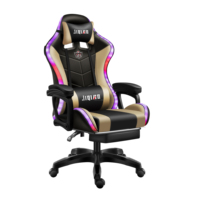 Chaise de jeu confortable en cuir PU chaises de jeu d'ordinateur rose en gros chaise de jeu Razer avec repose-pieds et massage