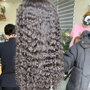 Cheveux humains vietnamiens 100 % naturels non traités, bouclés, type Jerry Curls, qualité Remy, trame simple pour tissage - Product Image 1