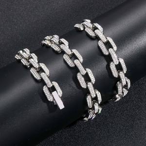Collier chaîne cubaine plaqué or pour homme en argent sterling 925 avec moissanite, style hip-hop, rectangulaire, personnalisé, pour soirée - Product Image 4