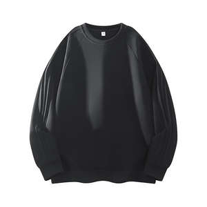 เสื้อสเวตเชิ้ตคอกลมแบบเรียบ ปักโลโก้ตามสั่ง สำหรับผู้ชาย ไซส์ใหญ่ สไตล์โอเวอร์ไซส์ เหมาะสำหรับฤดูหนาว - Product Image 4