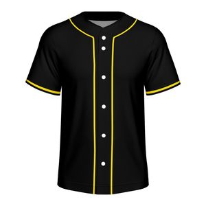 Bouton de sublimation personnalisé maillot de baseball hommes respirant polyester uniforme de baseball broderie impression vierge maillot de softball - Product Image 1