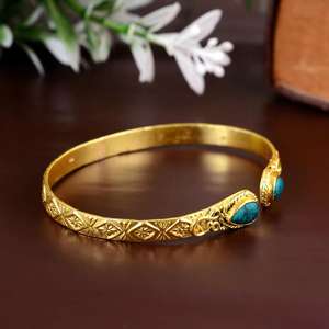 Brazalete de metal oxidado, diseño de escultura moderna china, joyería para mujer, regalo nupcial tradicional étnico, exportación de artesanías metálicas - Product Image 4