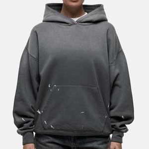 New Arrival Custom Printed Logo Smoky <b>Grey</b> Women's Casual Hoodies Designer Outwears <b>Sweatshirts</b> Streetwear Hooded Collar Winter - Product Image 1