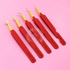 Pince à épiler multifonctionnelle à méga volume pour cils Pince à cils à pointe en fibre avec poignée souple Pointe à 90 degrés pour cils incarnés - Product Image 5