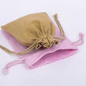 Set of Two Cotton Drawstring Bags Custom Printed Eco-Friendly Pouches for <b>Packaging</b> & Gifts Reusable Fabric Bags for <b>Jewelry</b> - Product Image 5