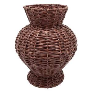 Low Price <b>Smart</b> <b>Pots</b> & <b>Planters</b> Garden Decor Rattan <b>Planter</b> with Iron Stand Large Floor Standing Black Stand - Product Image 4