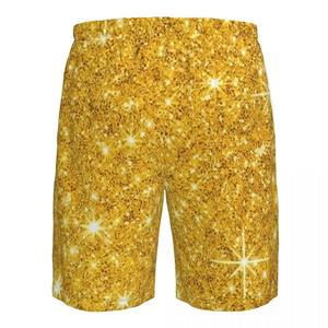กางเกงขาสั้นชายหาดสีทองวิบวับ แห้งเร็ว สวมใส่สบาย เหมาะสำหรับว่ายน้ำในฤดูร้อน - Product Image 4
