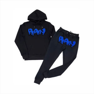 2025 Unisex Sudadera con capucha Pantalones de chándal Jogger Conjuntos Puff Print para otoño Nuevo estilo 2 piezas Trajes de chándal Puff Print Chándal - Product Image 6