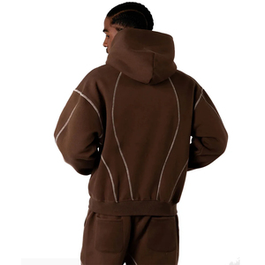 Conjunto Deportivo para Hombre, Traje de Entrenamiento para Gimnasio, Ropa Deportiva para Correr, Conjunto de Dos Piezas, Traje Deportivo Personalizado con Cremallera Completa y Corte Holgado - Product Image 3