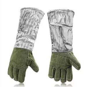Guantes de trabajo de seguridad para soldadura Guantes de papel de aluminio aislantes Guante aluminizado de alta temperatura Resistente al calor Lucha contra incendios - Product Image 6