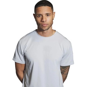 Fabricación profesional de los hombres o cuello camisetas transpirable de alta calidad de color sólido bajo MOQ camiseta para la venta - Product Image 2