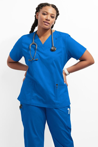 Venta al por mayor de uniformes de hospital con cuello en V y media cremallera proveedores uniformes de enfermera uniformes de uniforme superior con conjuntos de uniformes médicos - Product Image 3